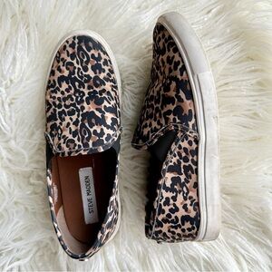Steve Madden Women Leopard Print Slip On Shoes Size 8